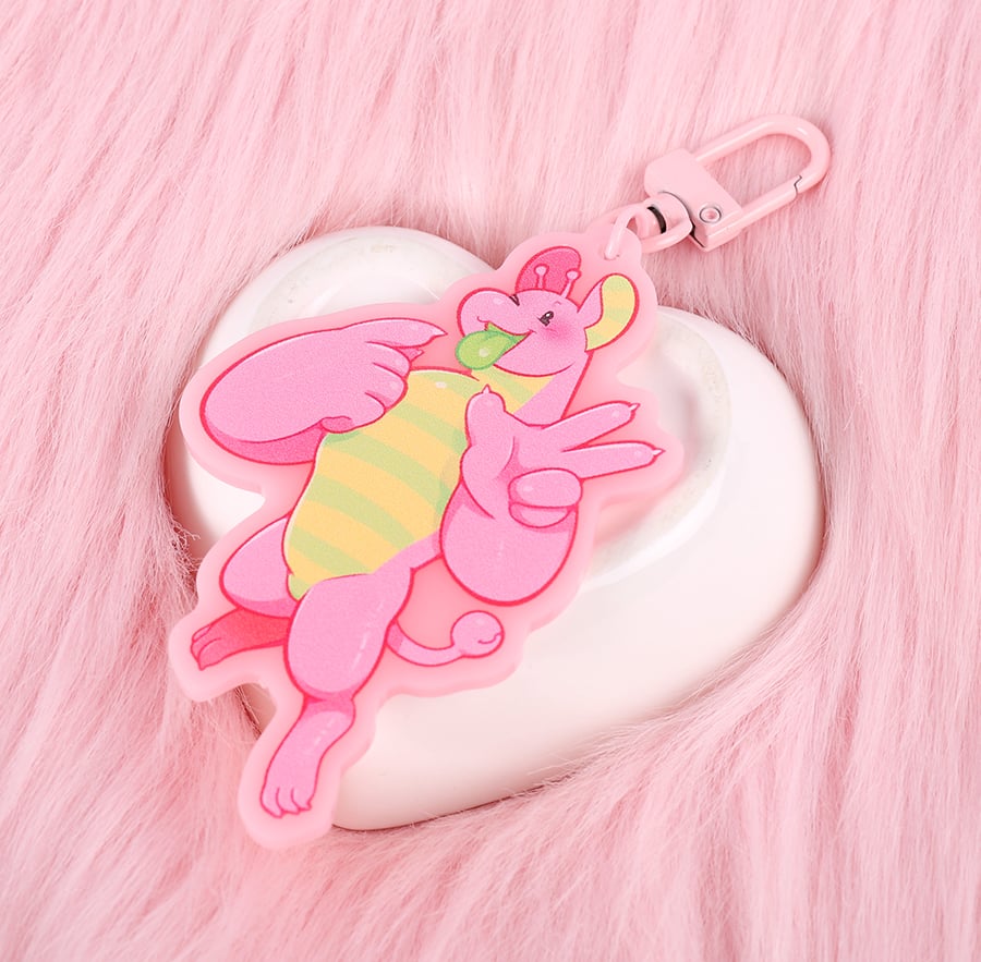 Gummy and The Doctor -- Pink Acrylic Gummy Charm | DarkChibiShadow